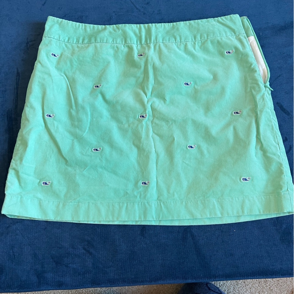 Vineyard Vines Mint Green Embroidered Whale Skirt